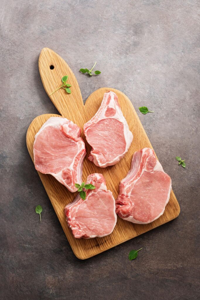 Chickens Eat Raw Pork